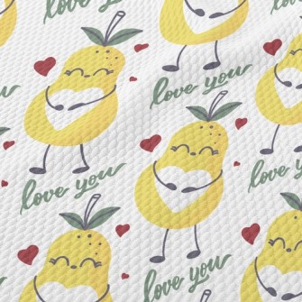 Cute Pear Baby Birdseye Piqué