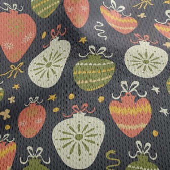 Christmas Balls Athletic Mesh Flat Back