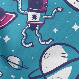 Planet And Dancing Spaceman Stretch Ponte