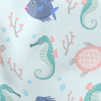 Seahorse And Turtle Stretch Ponte