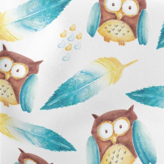 Owl And Feathers Stretch Ponte