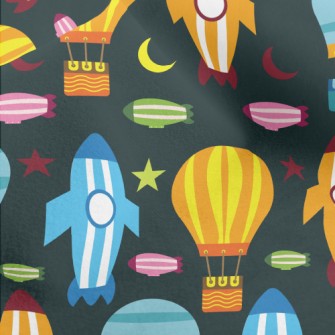 Rocket Ship Micro Fleece