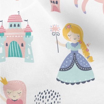 Fantasy Castle And Princess Micro Fleece