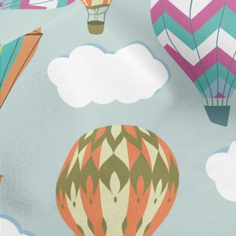 Vintage Hot Air Balloon Micro Fleece