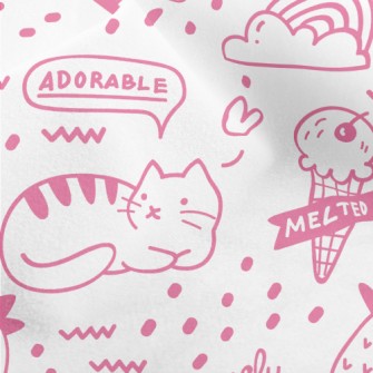 Ice Cream And Cats Micro Fleece
