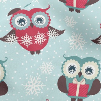 Snowflake Owl Micro Fleece