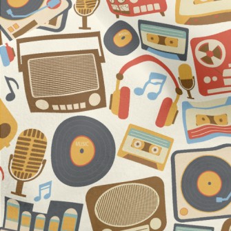 Retro Music Equipment Micro Fleece
