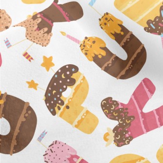 Alphabet Dessert Micro Fleece
