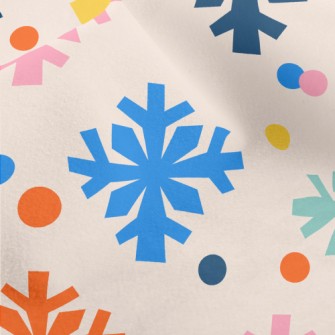 Colorful Snowflakes Micro Fleece