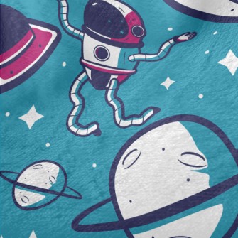 Planet And Dancing Spaceman Minky