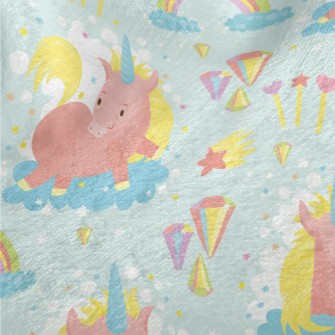 Unicorn And Rainbow Minky
