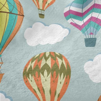 Vintage Hot Air Balloon Minky