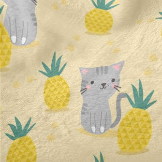 Pineapple Gray Cat Minky