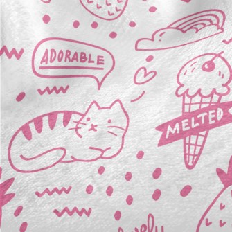 Ice Cream And Cats Minky