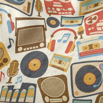 Retro Music Equipment Minky