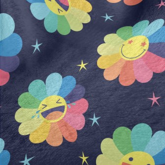 Colorful Sunflower Minky