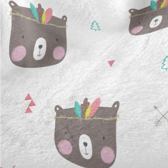 Feather Decorated Bear Minky