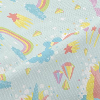 Unicorn And Rainbow Piqué