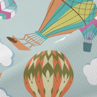 Vintage Hot Air Balloon Piqué