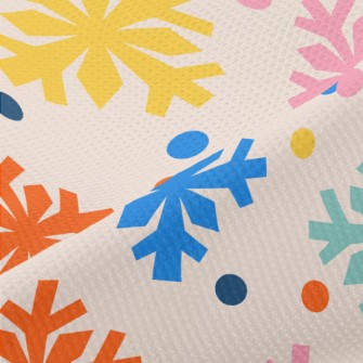 Colorful Snowflakes Piqué