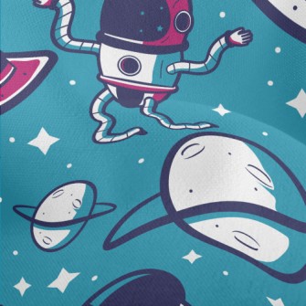 Planet And Dancing Spaceman Lightweight Performance Linen