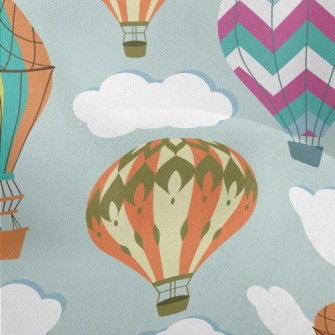Vintage Hot Air Balloon Lightweight Performance Linen