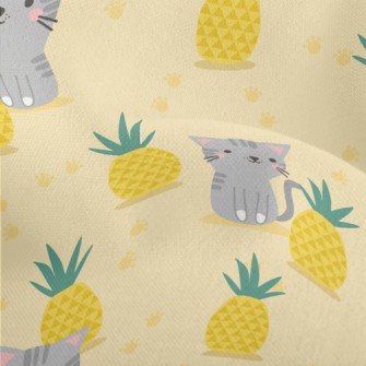 Pineapple Gray Cat Lightweight Performance Linen