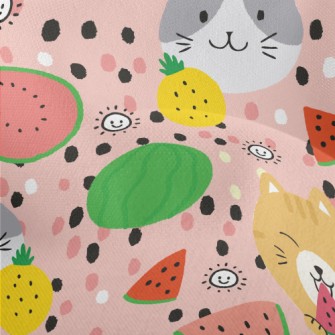 Fruit Loving Cat Lightweight Performance Linen