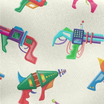 Various Colorful Toy Pistols Jersey Backed Fleece