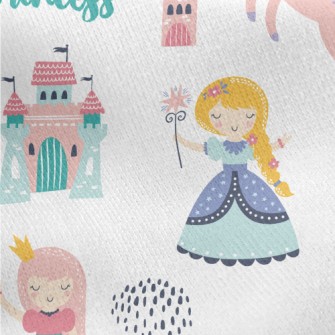 Fantasy Castle And Princess Jersey Backed Fleece