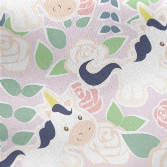 Rose Unicorn Jersey Backed Fleece