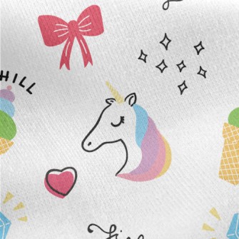 Diamond Unicorn Jersey Backed Fleece