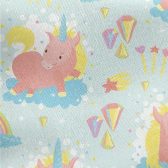 Unicorn And Rainbow Jersey Backed Fleece
