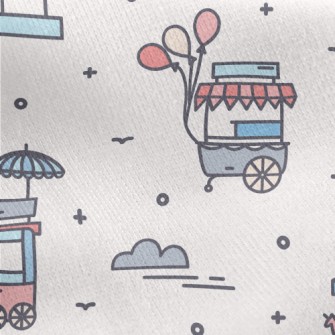 Happy Amusement Park Jersey Backed Fleece