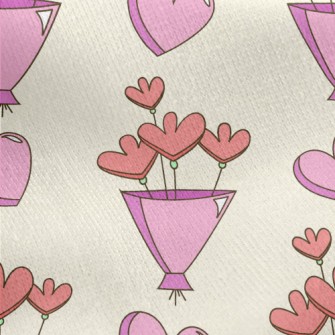 Valentine Bouquet Jersey Backed Fleece