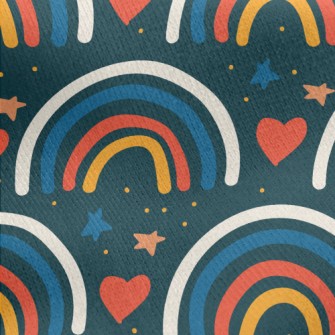 Simple Rainbow Jersey Backed Fleece