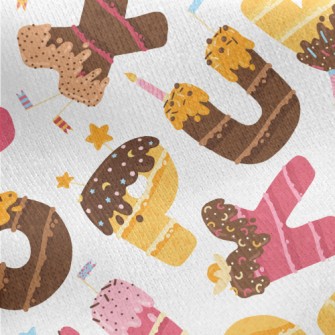 Alphabet Dessert Jersey Backed Fleece