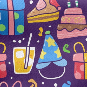 Happy Birthday Party Jersey Backed Fleece