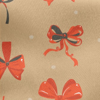 Red Bow Jersey Backed Fleece