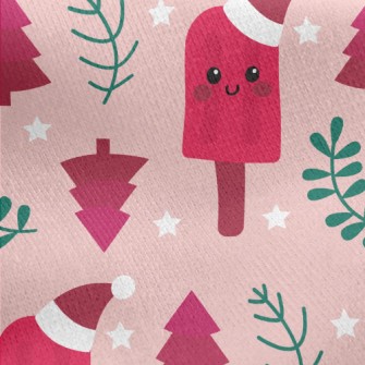 Pink Popsicle Jersey Backed Fleece