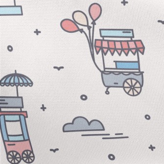 Happy Amusement Park Pongee