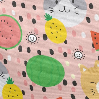 Fruit Loving Cat Pongee