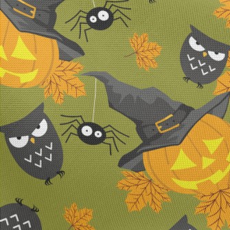 Halloween Pumpkin And Spider Pongee