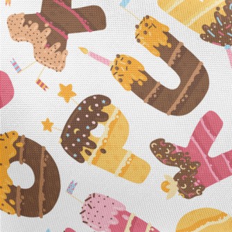Alphabet Dessert Pongee