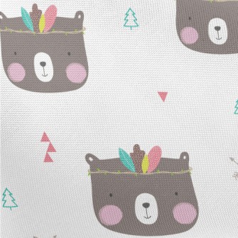 Feather Decorated Bear Pongee