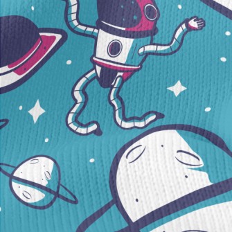 Planet And Dancing Spaceman Stretch Jersey