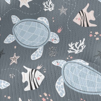 Turtles And Tropical Fish Stretch Jersey