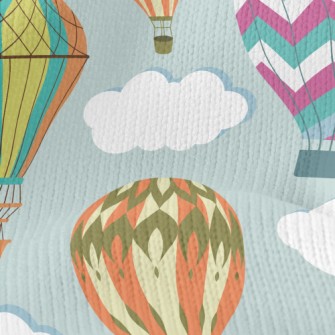 Vintage Hot Air Balloon Stretch Jersey