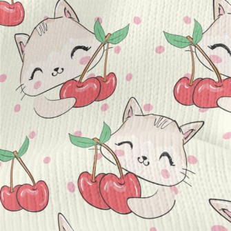 Cherry Cat Stretch Jersey