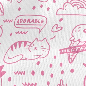 Ice Cream And Cats Stretch Jersey